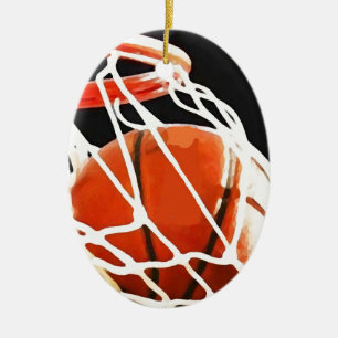 Basketball Artwork Keramisch Ornament