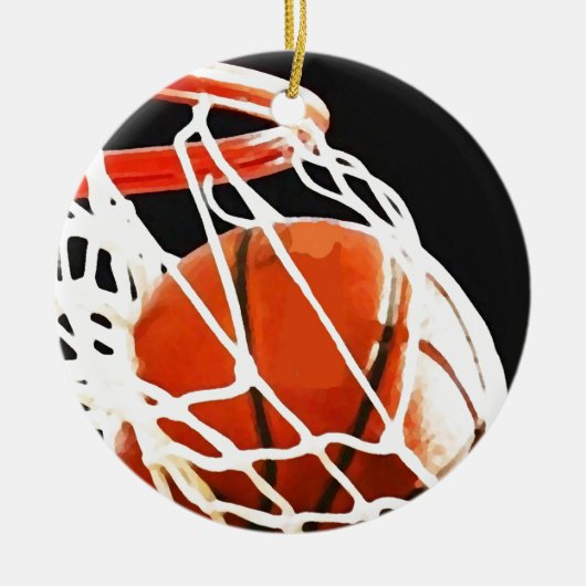 Basketball Artwork Keramisch Ornament (Voorkant)