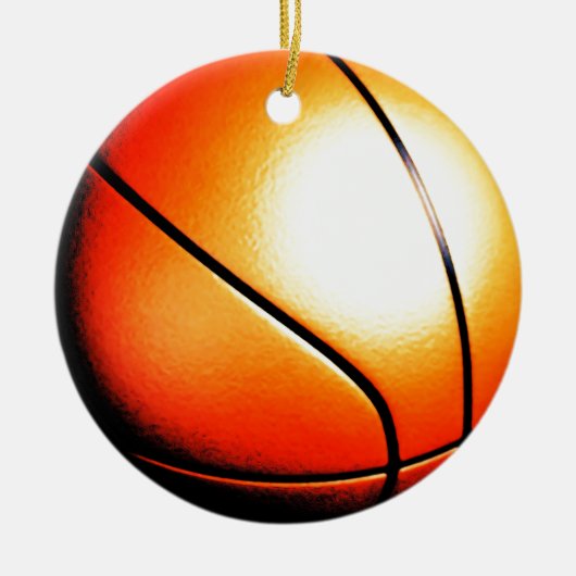 Basketball Artwork Keramisch Ornament (Voorkant)