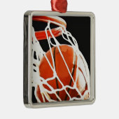 Basketball Artwork Metalen Ornament (Rechts)