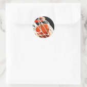 Basketball Artwork Ronde Sticker (Tas)
