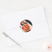 Basketball Artwork Ronde Sticker (Envelop)