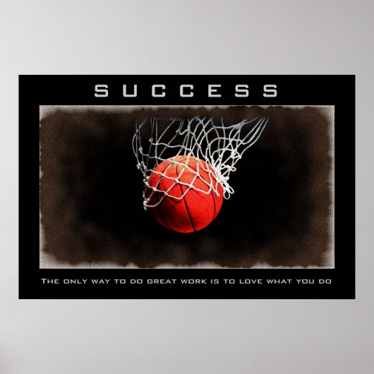 Basketball Artwork sluiten Motivatie Poster (Voorkant)