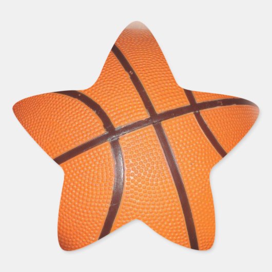 Basketball Artwork Ster Sticker (Voorkant)