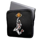 Basketball Astronaut Space Planet Cosmic Laptop Sleeve (Voorkant Links)