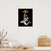 Basketball Astronaut Space Planet Cosmic Poster (Keuken)