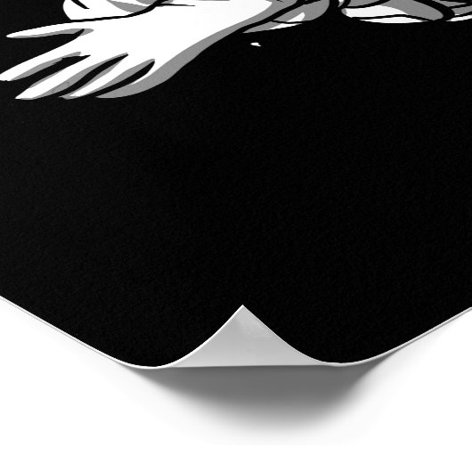 Basketball Astronaut Space Planet Cosmic Poster (Hoek)