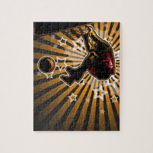 Basketball Athlete Legpuzzel (Verticaal)