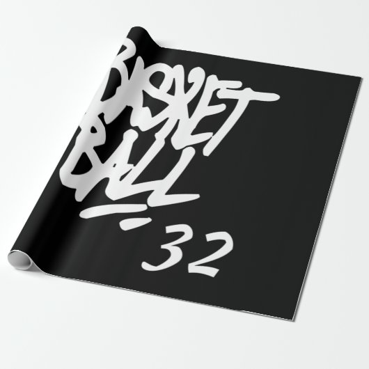 Basketball Athletic Sport Nummer 32 Cadeaupapier (Uitgerold)
