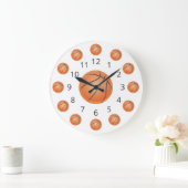 Basketball Atom Clock met cijfers Grote Klok (Huis)