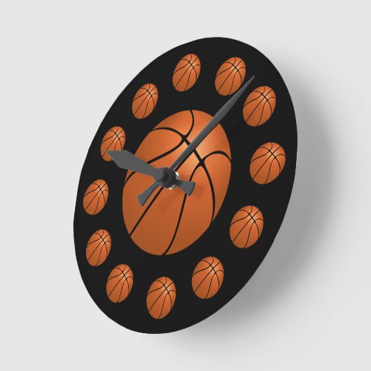 Basketball Atom Clock Ronde Klok (Hoek)