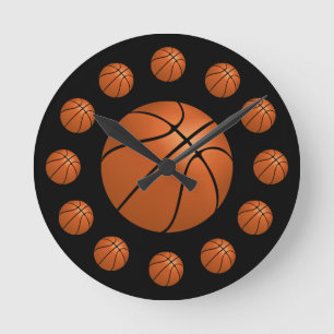 Basketball Atom Clock Ronde Klok