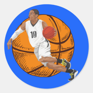 Basketball Attitude Ronde Sticker