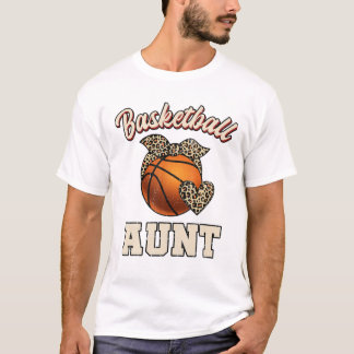 Basketball Aunt Bandana Leopard T-shirt