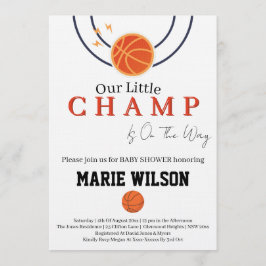 Basketball Baby Shower Sports Girl Boy Favors Kaart