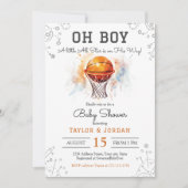 Basketball Baby shower Uitnodiging (Voorkant)