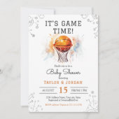 Basketball Baby shower Uitnodiging (Voorkant)
