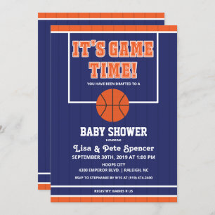 Basketball Baby shower Uitnodiging