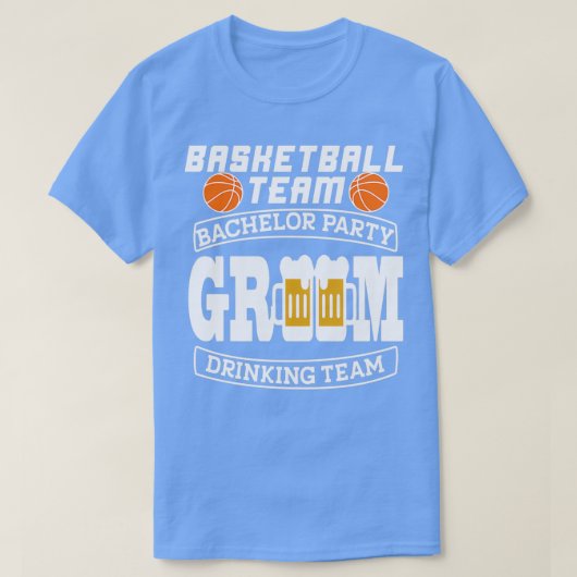 Basketball Bachelor Party Groom Drink 2 T-shirt (Design voorkant)
