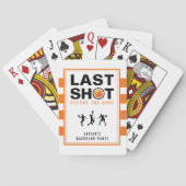 Basketball Bachelor Party Last Shot Orange Striped Pokerkaarten (Achterkant)