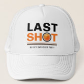 Basketball Bachelor Party Last Shot Orange & White Trucker Pet (Voorkant)