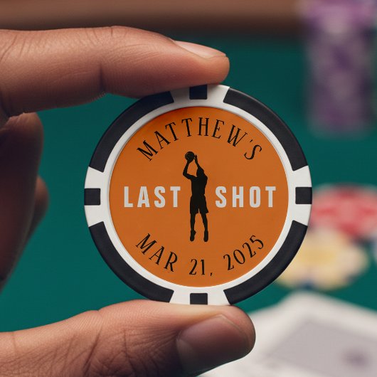 Basketball Bachelor Party Last Shot Poker Chips