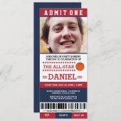 Basketball Bachelor Party nodigt Kaart (Voorkant / Achterkant)