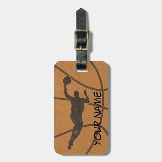 Basketball Bagagelabel (Voorkant verticaal)