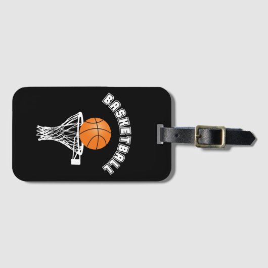 Basketball Bagagelabel (Voorkant (horizontaal))