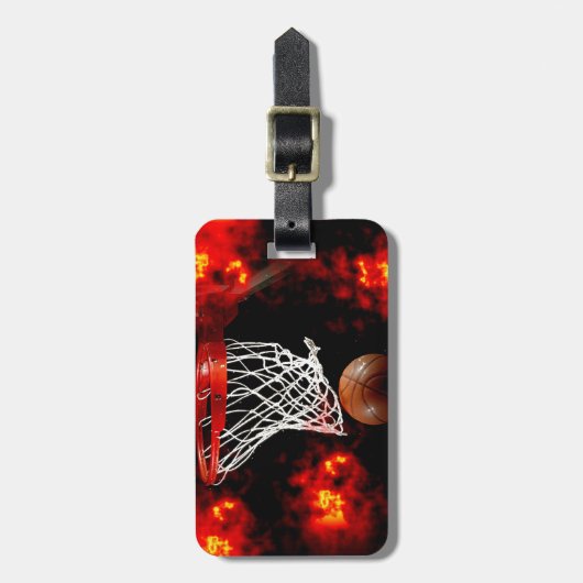 Basketball Bagagelabel (Voorkant verticaal)