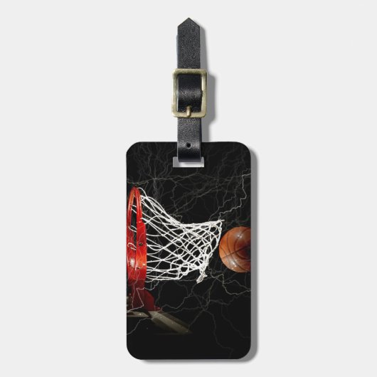 Basketball Bagagelabel (Voorkant verticaal)