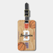 Basketball Bagagelabel (Voorkant verticaal)
