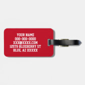 Basketball Bagagelabel (Achterkant horizontaal)