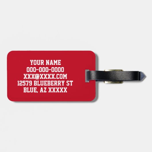 Basketball Bagagelabel (Achterkant horizontaal)