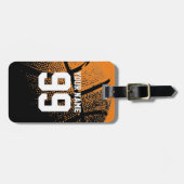 Basketball-bagagelabel met speciaal nummer bagagelabel (Voorkant horizontaal)