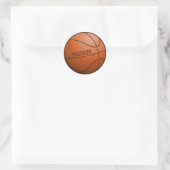 Basketball Ball Aangepaste naam Volledig formaat Ronde Sticker (Tas)