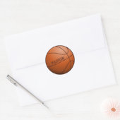 Basketball Ball Aangepaste naam Volledig formaat Ronde Sticker (Envelop)
