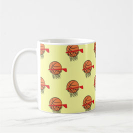 Basketball - Ball and Hoop Pattern Koffiemok