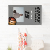 Basketball Ball Boy Foto Happy Birthday Banner (Insitu)