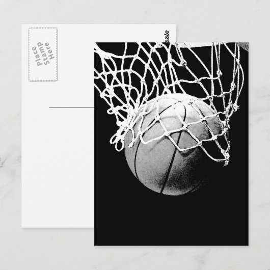 Basketball Ball Briefkaart (Voorkant / Achterkant)