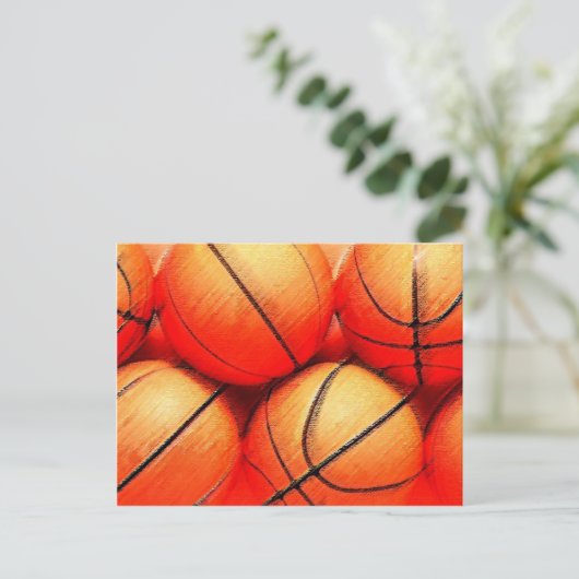 Basketball Ball Briefkaart (Staand voorkant)