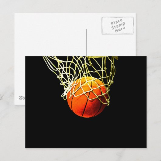 Basketball Ball Briefkaart (Voorkant / Achterkant)