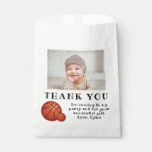 Basketball Ball Foto Dank u verjaardag Bedankzakje (Voorkant)