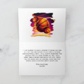 Basketball Ball Foto Hartelijk dank Coach Kaart (Binnen)