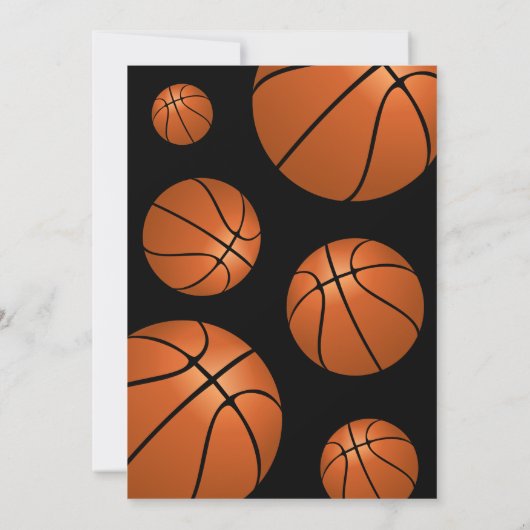 Basketball Ball Fun Sportkinderen Birthday Kaart (Achterkant)