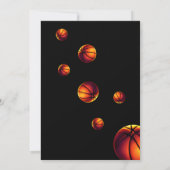 Basketball Ball Hoop het op Sports Birthday Kaart (Achterkant)