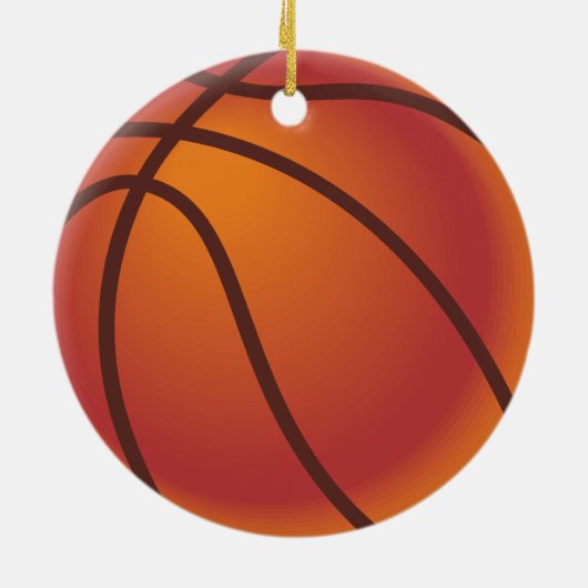 Basketball Ball Keramisch Ornament (Achterkant)