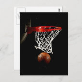 Basketball Ball & Net Briefkaart (Voorkant / Achterkant)