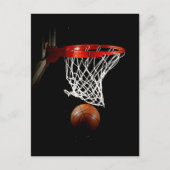 Basketball Ball & Net Briefkaart (Voorkant)