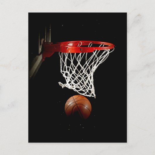 Basketball Ball & Net Briefkaart (Voorkant)